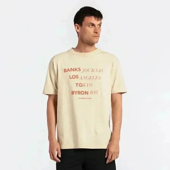 Banks Journal | "Locator Trader" Graphic T Shirt - Gray / Sz S - Picture 3 of 8